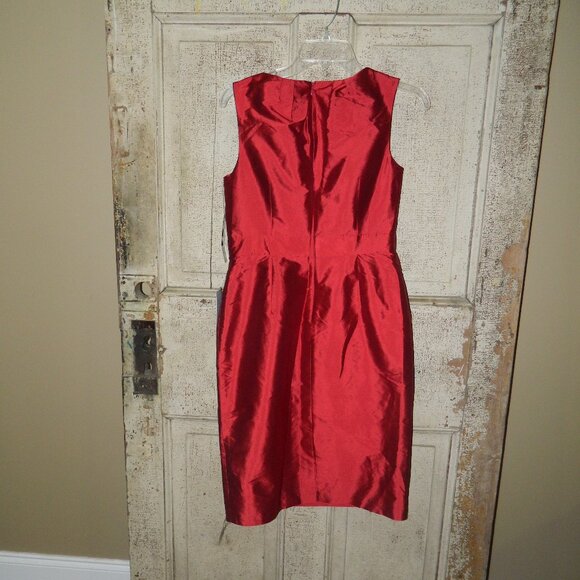 Adrianna Papell Rosette Taffeta Sheath Dress Sz 8 (U-12) - Picture 6 of 6